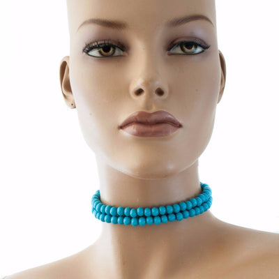 Centouno Azure Choker Necklace Necklace by Cosima Montavoci - Sunset Yogurt