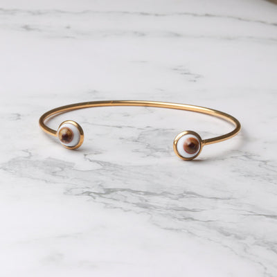 Eyes Golden Cuff Bracelet