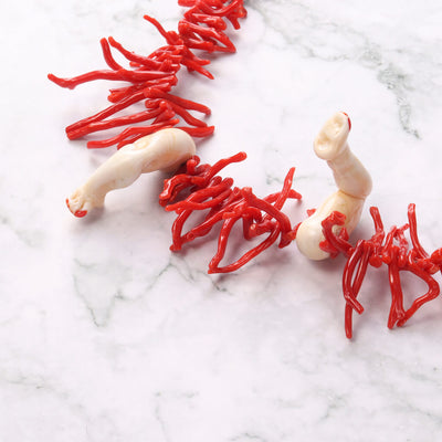 Tiny Leg Coral Necklace