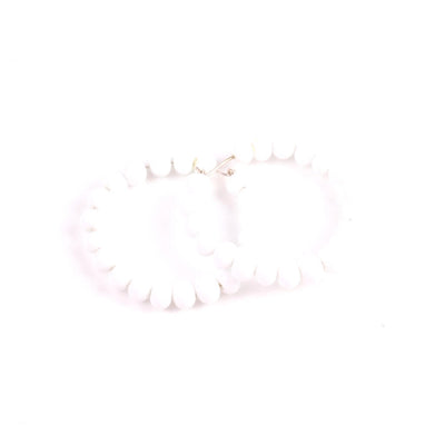 Centouno White Round Earrings