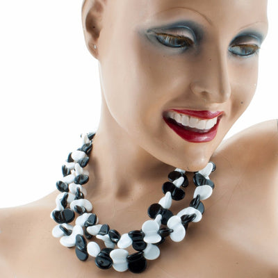 Margherita Black & White Necklace Necklace by Cosima Montavoci - Sunset Yogurt