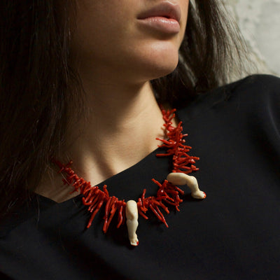 Tiny Leg Coral Necklace