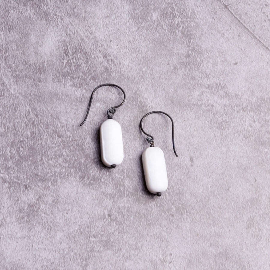 Pills Earrings White