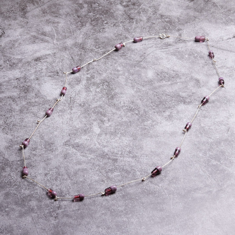 Pills Statement Necklace Purple