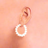 Centouno White Round Earrings Earrings by Cosima Montavoci - Sunset Yogurt