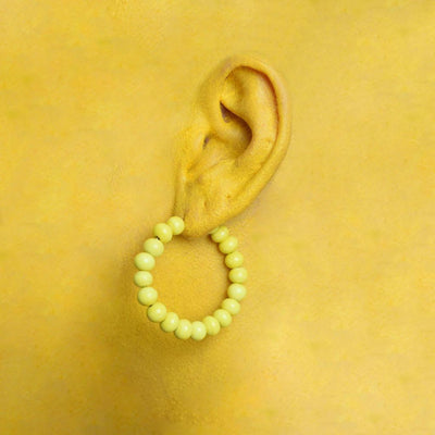 Centouno Yellow Round Earrings Earrings by Cosima Montavoci - Sunset Yogurt