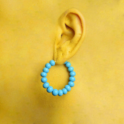 Centouno Azure Round Earrings Earrings by Cosima Montavoci - Sunset Yogurt