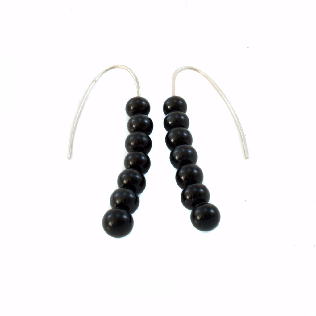 Centouno Black Dangle Earrings lo