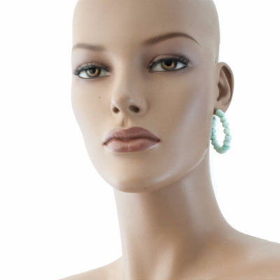 Centouno Marble Green Round Earrings Earrings by Cosima Montavoci - Sunset Yogurt