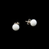 Centouno White Stud Earrings Earrings by Cosima Montavoci - Sunset Yogurt
