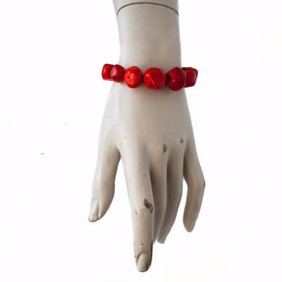 Squarebeat Red Bracelet Bracelets by Cosima Montavoci - Sunset Yogurt